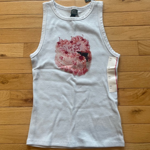 Wild Fable I’m Just a Girl Cake Long Line Ribbed Tank NWT - Picture 4 of 4